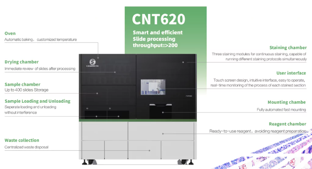 CNT 620 Fully Automatic HE Drip-stainer and Coverslipper